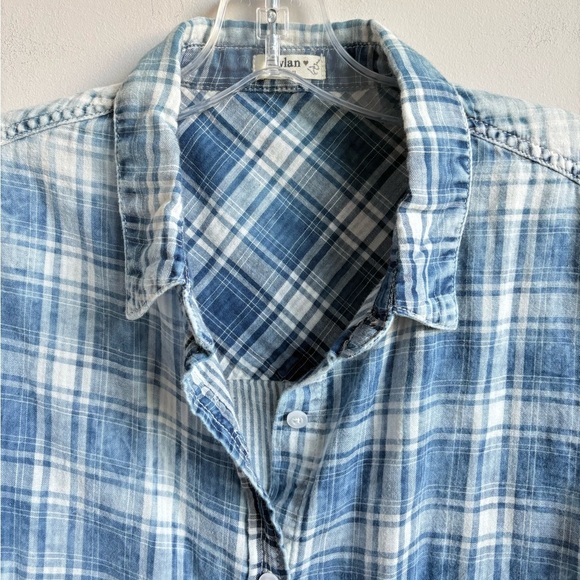 Dylan Plaid Button Up Long Sleeve Shirt Small NWT - Picture 4 of 8